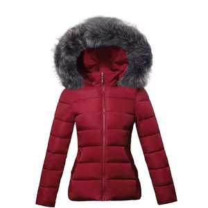 Unisex Winter <b>Light</b> Blue <b>Puffer</b> <b>Jacket</b> Front Stand Collar Zipper Closure Casual Windproof Breathable Lightweight Fleece 100% - Product Image 5