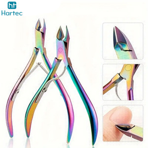 Lot de 9 pinces à cuticules professionnelles en acier inoxydable, finition arc-en-ciel doré et noir mat, outils de manucure de qualité supérieure - Product Image 3