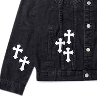 Veste en jean à capuche unisexe avec logo sur le devant, écologique, respirante, tendance, décontractée, tissu de qualité supérieure, 100% coton