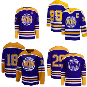 Maillot de hockey sur glace Vitality pour homme, manches longues, impression sublimée, polyester respirant, coupe classique, vêtements pour adultes - Product Image 4