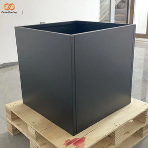 Jardinera Cuadrada de Acero Negro de 26 Pulgadas, Moderna, Duradera, Resistente a la Oxidación, Ecológica y Ligera, Estilo Americano para Hotel - Product Image 5