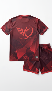 Conjunto de Camiseta y Pantalones Cortos de Voleibol Tribal Sublimados en Oro Rosa, Personalizados al por Mayor, Uniforme de Equipo Transpirable OEM, Ropa Deportiva Sublimada - Product Image 2