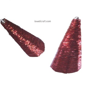 เครื่องประดับตกแต่งต้นคริสต์มาสทรงต้นไม้ทำมือจากอินเดีย คุณภาพดีที่สุด 3 ขนาด ต้นคริสต์มาสรูปกรวยประดับเลื่อมและลูกปัด - Product Image 1