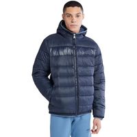 Blouson d'hiver matelassé léger et chaud pour homme, bleu marine, avec capuche et fermeture éclair intégrale, pour l'extérieur et les loisirs, style mode, personnalisable