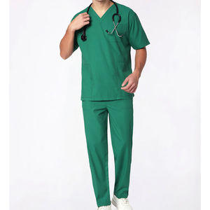 Premium quality <b>Nursing</b> Scrubs Knitted Fabric with Multi Pocket <b>Nursing</b> Uniform Sets for Women Men Scrubs Set - Product Image 1