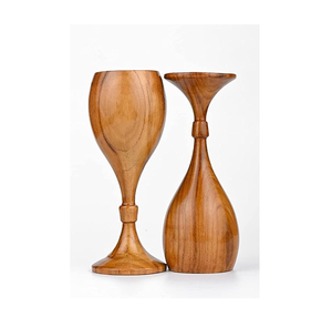 Copa de Vino de Madera de la Mejor Calidad para Bebidas, Fiestas en Casa, Cumpleaños, Servir Agua o Vino, Diseño Creativo, Más Vendida - Product Image 3