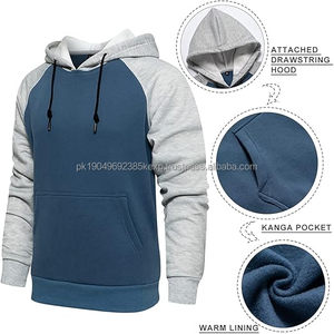 Sweat-shirts pour hommes en coton 100% de haute qualité OEM, vêtements décontractés, écologiques, respirants, à motif uni, à capuche, fabriqués au Pakistan - Product Image 3