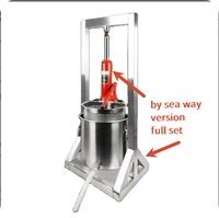RVS fruitpersmachine, druivenwijn-sapcentrifuge, handmatige hydraulische pers voor wijn, cider, honing, olie, zonder krik