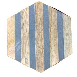 Wholesale Price Handicrafts Item Resin Wooden Designer <b>Round</b> Tabletop Tea Cup <b>Mats</b> Pads New Style Dinnerware Flatware Coaster - Product Image 3