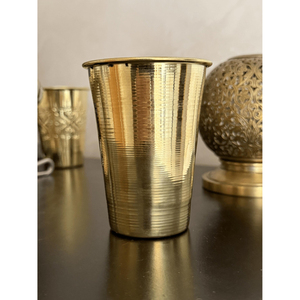 Premium Pure Brass <b>Cup</b>& <b>Saucer</b> Set Handcrafted Traditional Filter Coffee Tumbler And <b>Saucer</b> Vintage Golden Finish For Home Decor - Product Image 6