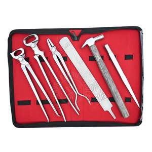 Paquete de equipo de herrador de alta resistencia con alicates para pezuñas de 15 pulgadas, martillo de calzado, pinzas para pezuñas, herramienta para quitar herraduras, lima raspadora y pelador de clavos - Product Image 1