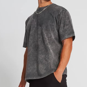 T-shirt Homme Lavé à l'Acide Anti-Plis de Haute Qualité Respirant Léger Entièrement Personnalisable à Prix Ajustable - Product Image 6