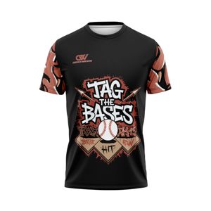เสื้อเบสบอลแบบสั้นสำหรับทีมแข่งขัน OEM/ODM แบบสั่งทำพิเศษ พร้อมหมายเลขและชื่อทีม พิมพ์ลายแบบ Sublimation แห้งเร็ว ผลิตจากโพลีเอสเตอร์ 100% คอทรงโอ สำหรับสโมสร - Product Image 1
