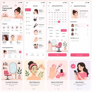 Desarrollo de Aplicaciones Móviles para Reserva de Salones de Belleza Modernos, Citas en Tiempo Real, Gestión de Estilistas, Alertas Push, Android, iOS, Internet - Product Image 5