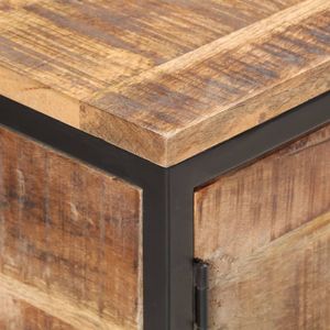 Credenza in Legno di Mango Naturale con Eleganti Dettagli in Ferro Nero per Soggiorno - Product Image 4