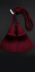 Classic Burgundy Tassel Tiebacks for <b>Curtains</b> Decorative Home Accessories Traditional Style Textile <b>Curtain</b> Holdback - Product Image 2