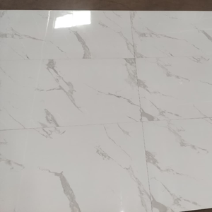 Azulejos de lujo Carra Grey de porcelana 60x120 cm con acabado brillante para paredes y suelos interiores, imitación de piedra con textura minimalista. - Product Image 3