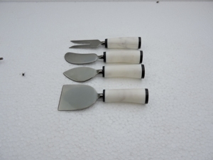 Stainless Steel Cheese Utensil Set 6 Piece Colorful Handle Serving Tools Hand Wash Only Dishwasher Safe - Product Image 5