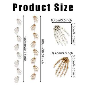 6 confezioni di decorazioni per feste a tema Horror di Halloween Phalanges ornamenti per soffitto appesi striscioni di carta stelle filanti decorazioni per interni/esterni - Product Image 3