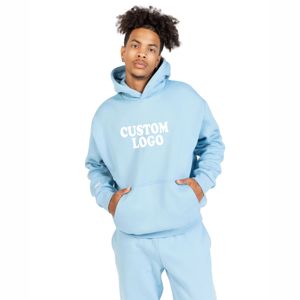 Sweat à capuche streetwear personnalisé avec impression en relief, 500 g/m², épais, grande taille, pour hommes, essentiels, sweats à capuche surdimensionnés personnalisés - Product Image 6