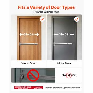 Barra de empuje de acero inoxidable comercial de 31 pulgadas para puerta de salida de emergencia, dispositivo de cierre automático ALA - Product Image 2
