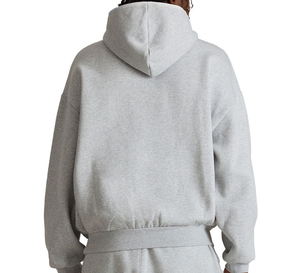 High Quality Solid Color Zip <b>Up</b> Hooded Top Men Blank Two Piece Set Durable Blend Breathable Apparel Bag <b>Box</b> - Product Image 5