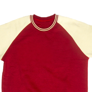 Sudadera de Mujer Roja Crema con Cuello Redondo, Manga Larga, Tejida, Color Sólido, Informal, para Otoño, 100% Algodón, Transpirable, Corte Regular - Product Image 6