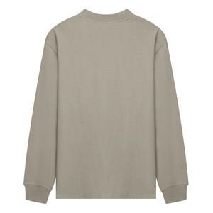 Sudadera de Cuello Redondo para Hombre, Color Verde Oliva, Manga Larga, Corte Regular, 100% Algodón, con Bolsillo, Transpirable y Ecológica - Product Image 4