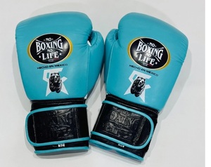 Guantes de Boxeo Personalizados No Boxing No Life Canelo, Verde y Negro, de Cuero Vacuno Auténtico, Estilo Mexicano, con Cierre de Gancho y Bucle - Product Image 4