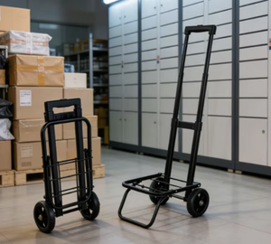 OEM/ODM Vietnam Industrial Aluminum Alloy Platform Cart Two <b>Wheeled</b> Warehouse <b>Shopping</b> <b>Trolley</b> 35kg Capacity - Product Image 2
