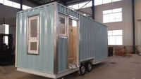 Remolque de Comida Prefabricado de Aleación de Aluminio, Remolque Plegable Tipo Casa, con Espacio de Preparación Integrado