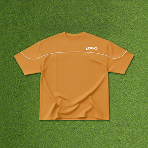 Playera de Algodón 100% Jersey, 220 Gramos, Color Sólido, Secado Rápido, Transpirable, Corte Holgado, Logotipo Personalizado, Impresión Digital, Estilo Hip Hop para Hombre - Product Image 1