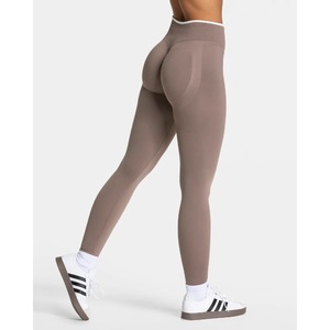 High Waist Seamless Full Length Printed Yoga <b>Leggings</b> Spandex Nylon Four-Way Stretch Breathable Quick Dry Elastic Waist <b>Pockets</b> - Product Image 1
