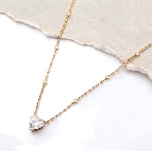 DEF Color VS VVS Clarity Heart & Round Cut Lab Grown Diamond 9K 10K 14K 18K <b>Solid</b> <b>Gold</b> IGI Certified Proposal Gift Chain <b>Pendant</b> - Product Image 1