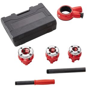 Kit Filettatore Manuale Portatile a Cricchetto per Tubi 1/2'' NPT 3/4'' NPT 1'' NPT - Set di 3 Filettatori Elettrici per Tubi - Product Image 1