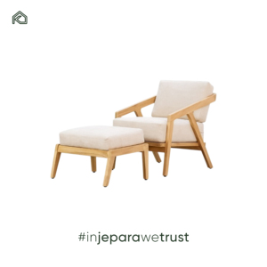 Custom Handcrafted Solid Teak Wood Ottoman Modern Slanted Legs All Weather Patio Garden Footstool Furniture for Villa Project - Product Image 3