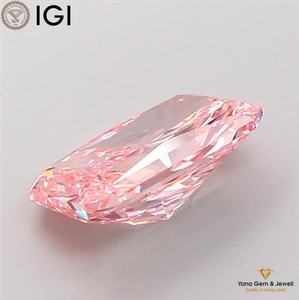 Diamant de laboratoire cultivé CVD de 4,01 carats, taille Radiant, couleur Fancy Vivid Pink, clarté VVS2, avec certificat IGI, pour création sur mesure - Product Image 5