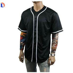 เสื้อเบสบอลพิมพ์ชื่อทีมและหมายเลขคอวี - Product Image 2