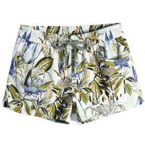 Short de bain décontracté pour femme avec imprimé sublimé, short de plage une pièce avec logo avant, short de plage pour femme - Product Image 1