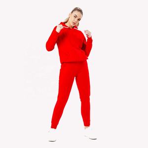 Conjunto de chándal Jogger personalizado de alta calidad para mujer, conjuntos de Jogger de lana de algodón en blanco para mujer, 2 conjuntos de ropa deportiva Unisex de dos piezas para mujer - Product Image 1