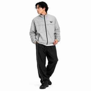 Wholesale Lightweight Stand Collar Nylon Windbreaker <b>Jacket</b> Custom Logo <b>Zip</b> <b>Up</b> Outdoor Training Outwear OEM ODM Men's <b>Jackets</b> - Product Image 3