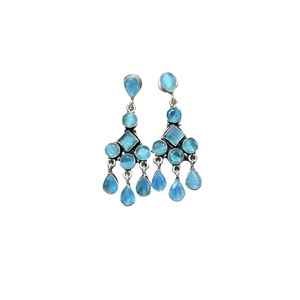 ARTSJEWELS ต่างหูห้อยทรงลูกแพร์ทำมือจากทองเหลืองชุบเงินออกซิไดซ์ |   ต่างหูจุมก้าสไตล์โบฮีเมียนอินเดียแบบวินเทจ |   ของขวัญประจำชาติ - Product Image 4