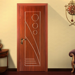 ประตูภายในไม้เนื้อแข็งดีไซน์ร่องวงกลมสำหรับห้องนอน รุ่น GA-01L - Product Image 3