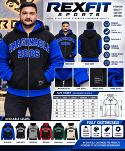 Sudadera con capucha personalizada unisex con letras aplicadas, estilo urbano, forro polar oversize, etiqueta en el puño en contraste, top informal OEM para invierno - Product Image 6