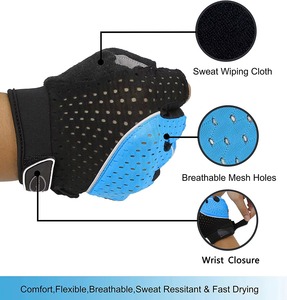 ถุงมือออกกำลังกายแบบสวม คุณภาพดีเยี่ยม ระบายอากาศได้ดี เหมาะสำหรับทุกเพศ  พร้อมที่รัดข้อมือ  กันลื่นด้วยซิลิโคน  ผลิตจากโพลีเอสเตอร์ น้ำหนักเบา  แบบไร้นิ้ว  แห้งเร็ว - Product Image 6