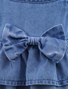 Conjunto de Top de Mezclilla con Volantes y Pantalones Cortos para Niñas con Detalle de Lazo - Product Image 4