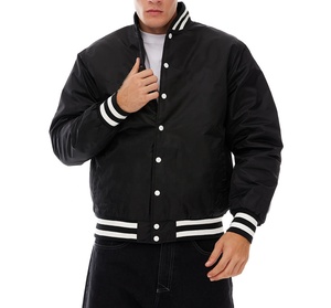 Hot Selling Custom Color Front <b>Men's</b> Polyester Satin <b>Bomber</b> <b>Jacket</b> for <b>Men</b> Fashion Wholesale <b>Varsity</b> <b>Jackets</b> Made Pakistan - Product Image 3