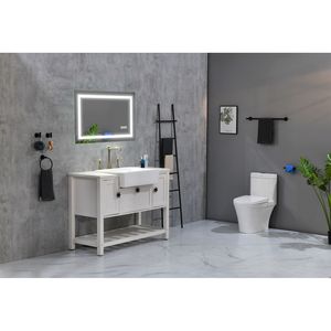 Specchio da Bagno a LED da Parete 32 x 20 Pollici con Illuminazione Frontale e Posteriore, Antiappannamento, Memoria, 3 Colori, Dimmerazione Continua - Product Image 5