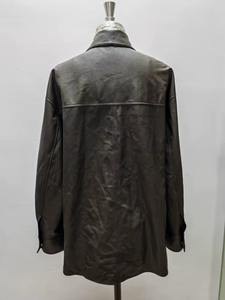 Camisas de Cuero Extra Grandes 2025, Chaquetas de Cuero Simples y Lisas, Camisa de Cuero Marrón Oscuro Unisex - Product Image 3