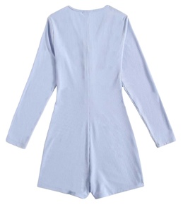 Monos Vintage sexis de cintura alta para mujer, cuello en V, cremallera completa, lavable a máquina, atuendo de una pieza para fiestas - Product Image 3